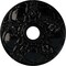 Ekena Millwork Norwich Ceiling Medallion (Fits Canopies up to 4 1/2"), 18"OD x 3 1/2"ID x 1 3/8"P, Black Pearl CM18NOBPS - alternate 1